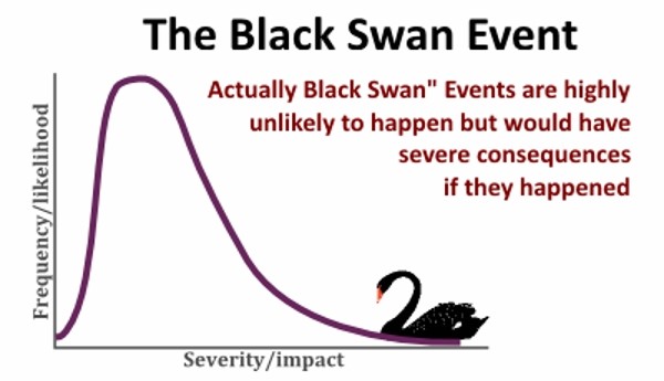 black swan event curve